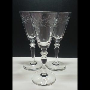 Set of 3 Vintage Cordial Liqueur Cocktail Glasses